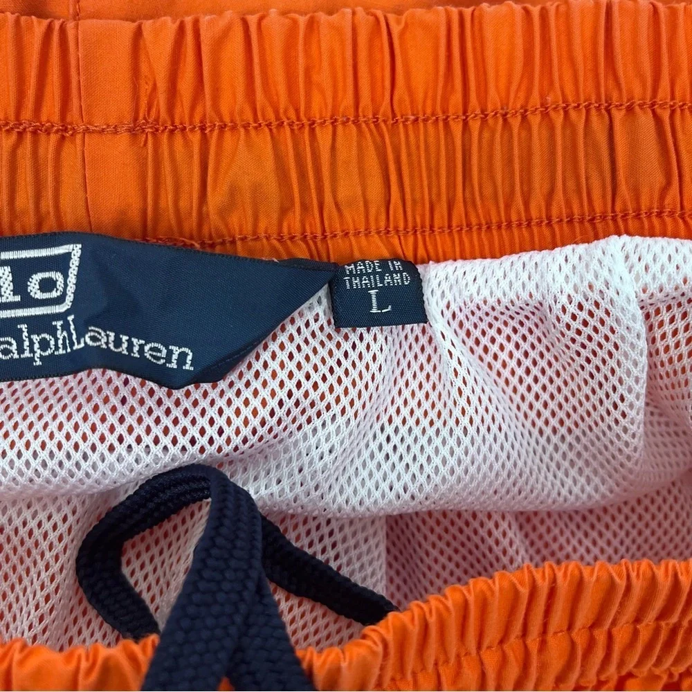 Polo Ralph Lauren Men's 100% Cotton Mesh Lined Drawstring Swim Trunks Size L